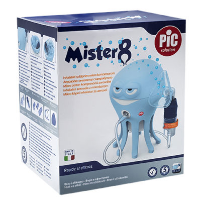 PIC Mister 8 Ośmiornica inhalator tłokowy dziecięcy mikrokompresorowy1